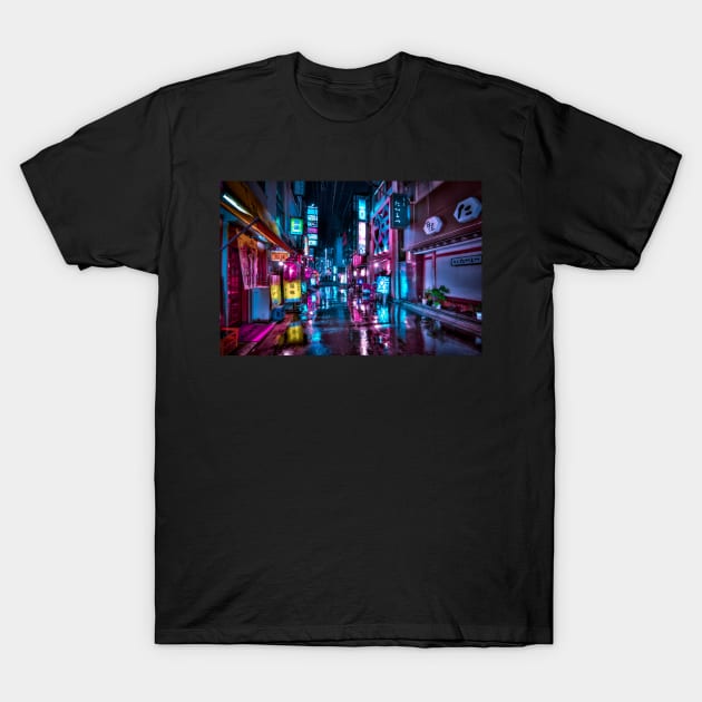 Tokyo at Night - Shimbashi T-Shirt by TokyoLuv